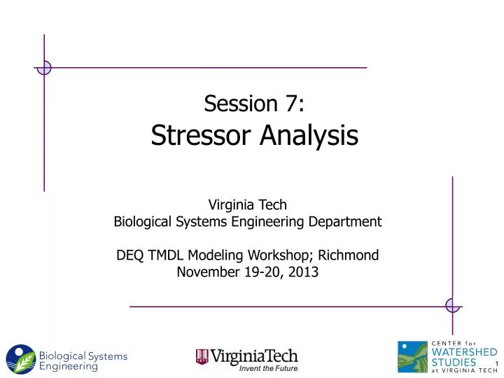 session 7 stressor analysis