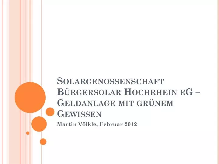 solargenossenschaft b rgersolar hochrhein eg geldanlage mit gr nem gewissen