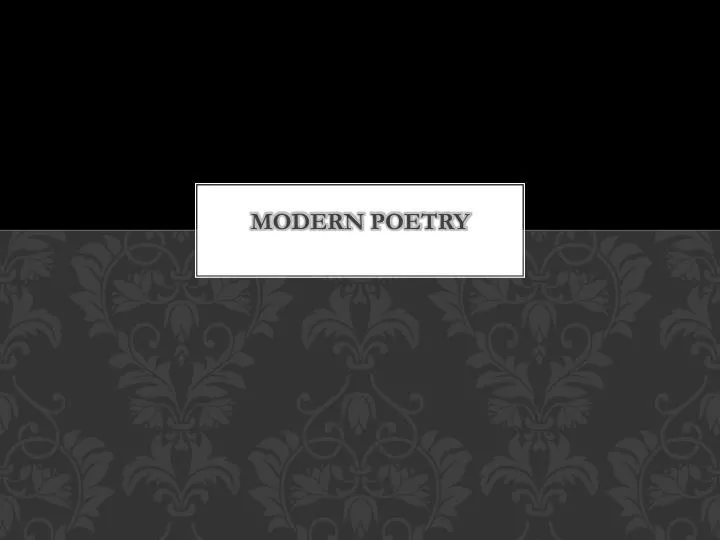 modern poetry