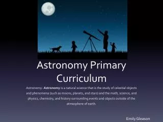 Astronomy Primary Curriculum