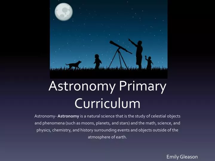 astronomy primary curriculum