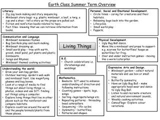 Earth Class Summer Term Overview