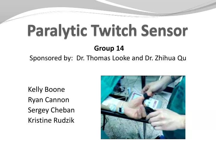 paralytic twitch sensor