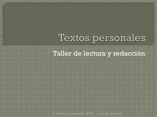 textos personales