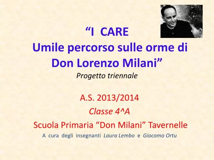 i care umile percorso sulle orme di don lorenzo milani progetto triennale