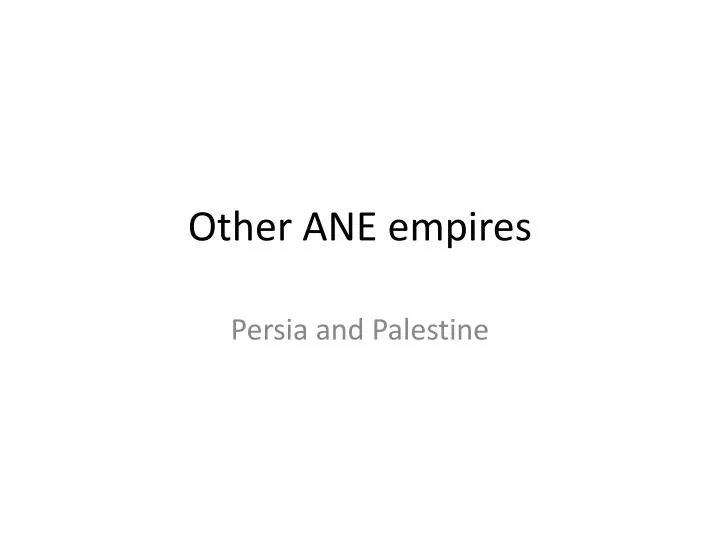 other ane empires