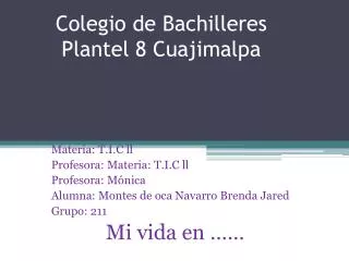 colegio de bachilleres plantel 8 cuajimalpa