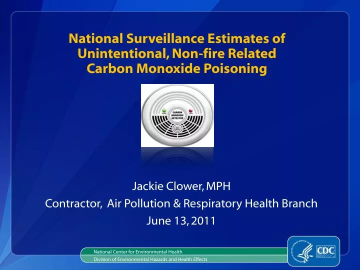 national surveillance estimates of unintentional non fire related carbon monoxide poisoning