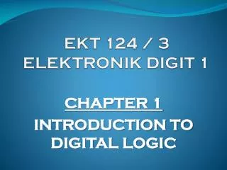 EKT 124 / 3 ELEKTRONIK DIGIT 1