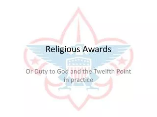 Religious Awards
