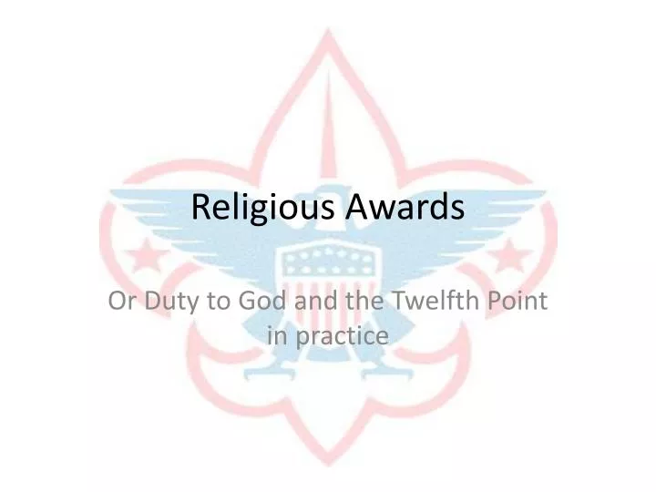 religious awards