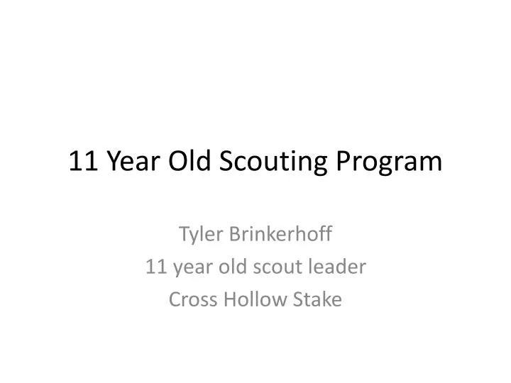 11 year old scouting program