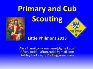 Primary and Cub Scouting