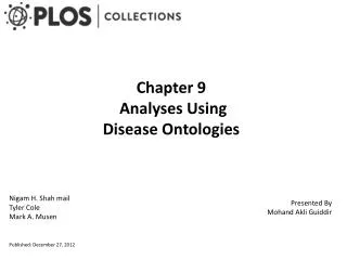 Chapter 9 Analyses Using Disease Ontologies