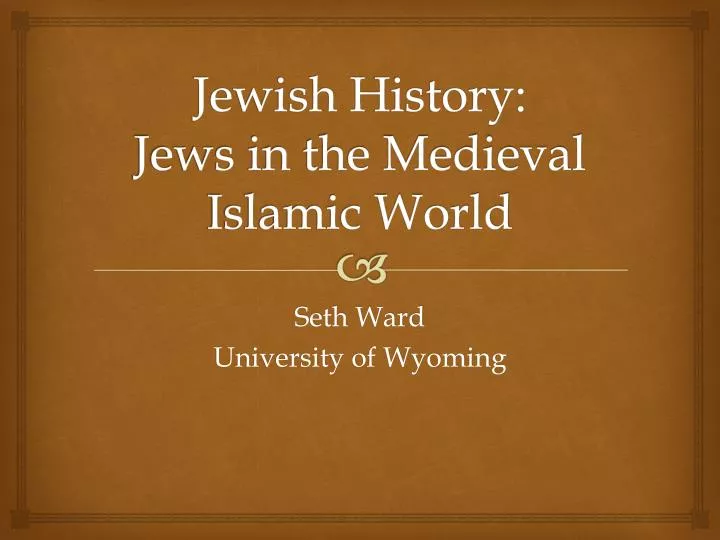 jewish history jews in the medieval islamic world