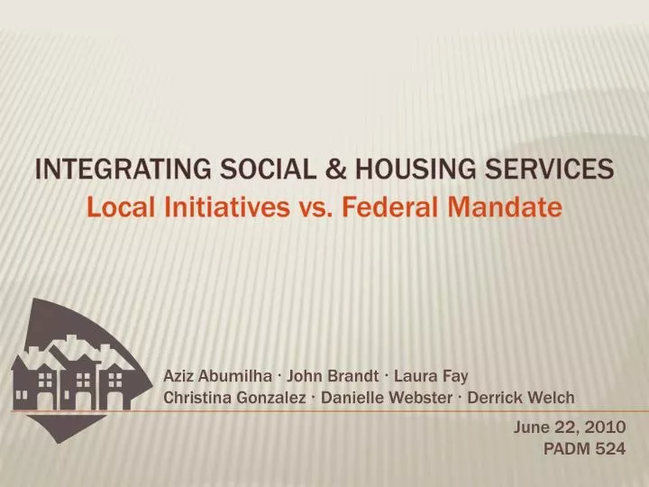 integrating social housing services