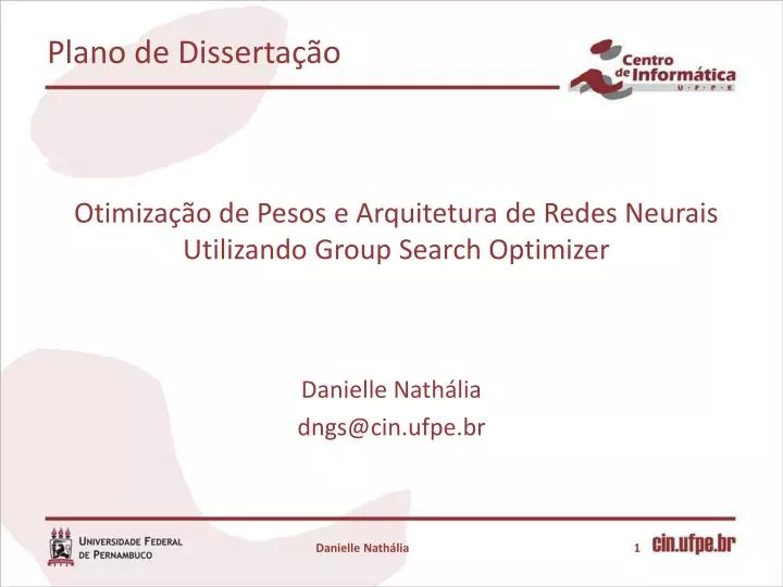 otimiza o de pesos e arquitetura de redes neurais utilizando group search optimizer