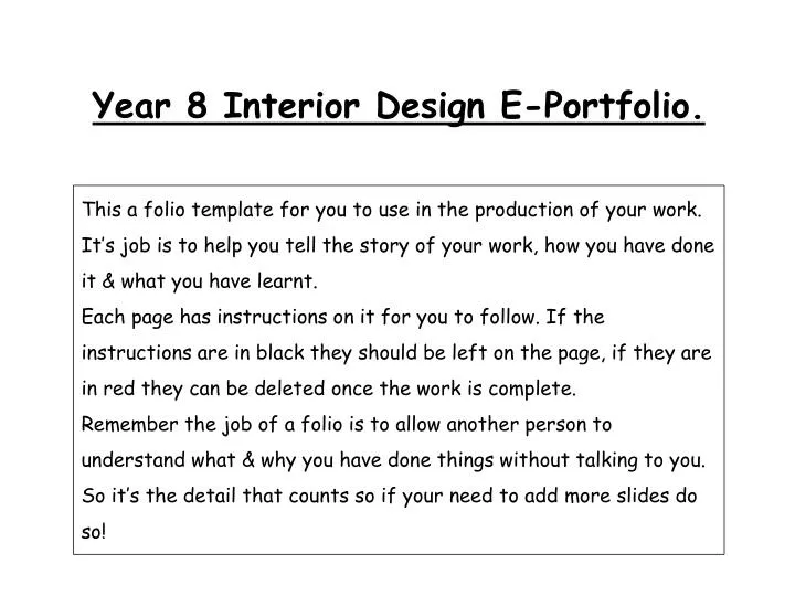 year 8 interior design e portfolio