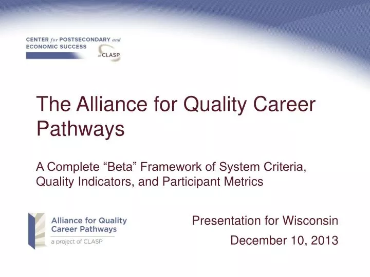 the alliance for quality career pathways