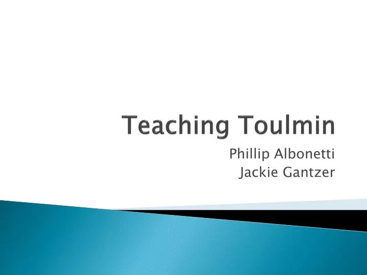 teaching toulmin
