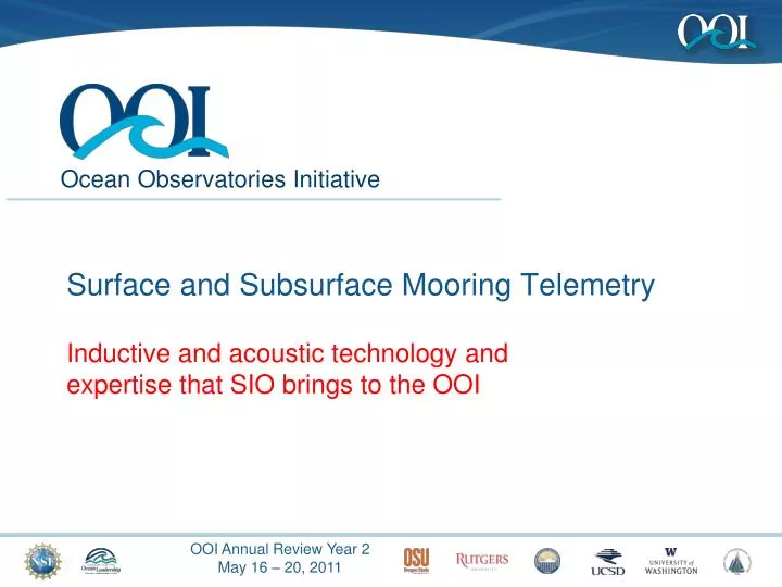 surface and subsurface mooring telemetry
