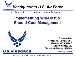 Implementing Will-Cost &amp; Should-Cost Management