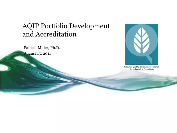 aqip portfolio development and accreditation