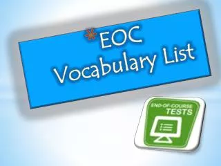 EOC Vocabulary List
