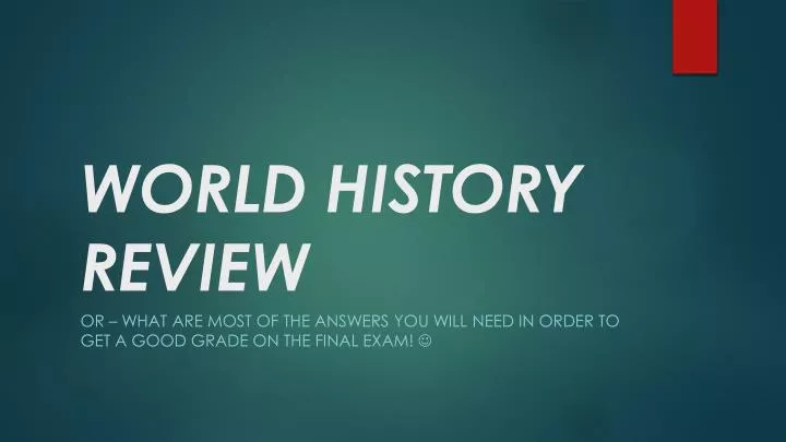 world history review