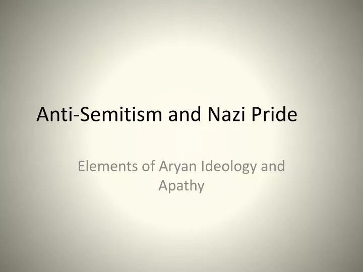 anti semitism and nazi pride