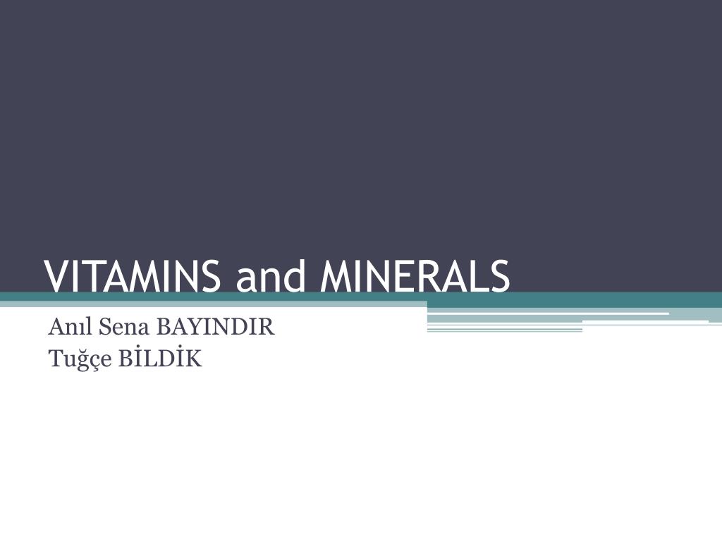 PPT - VITAMINS and MINERALS PowerPoint Presentation, free download - ID ...