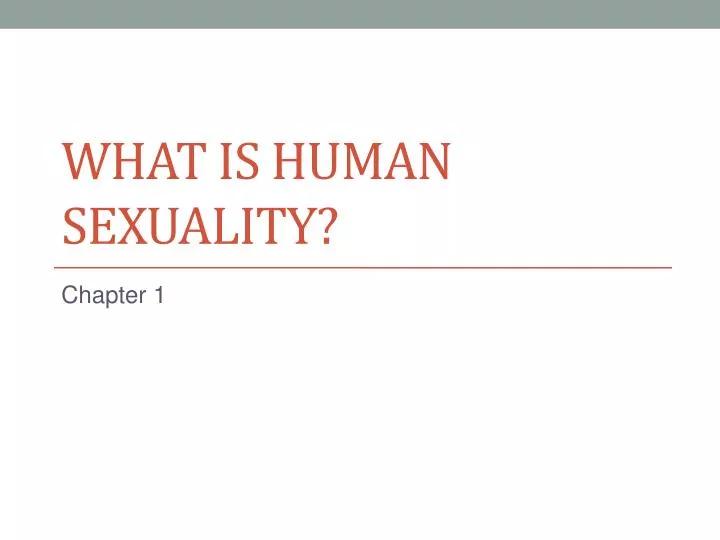 what is human sexuality