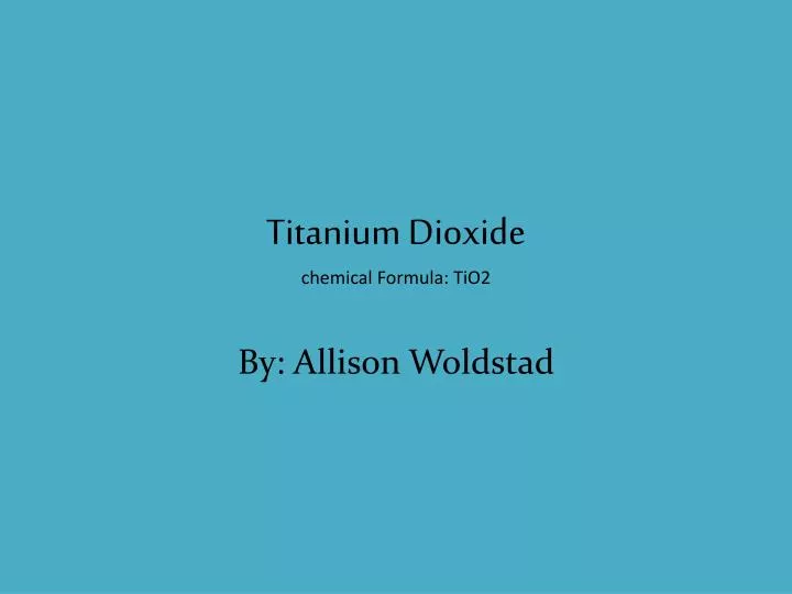 titanium dioxide chemical formula tio2