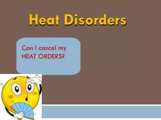 Heat Disorders