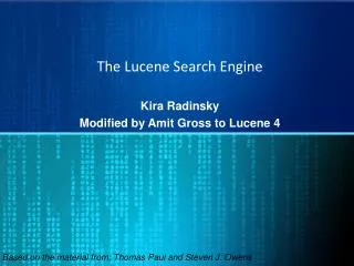 The Lucene Search Engine