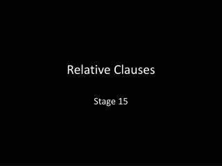 relative clauses