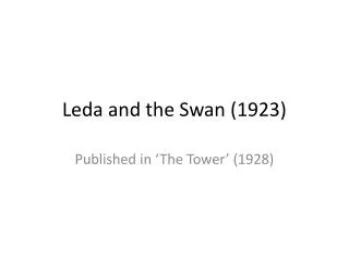 Leda and the Swan (1923)