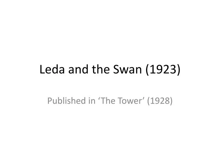 leda and the swan 1923