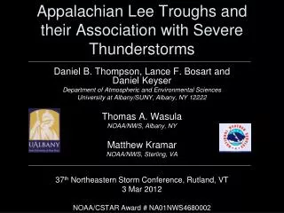 Appalachian Lee Troughs and their Association with Severe Thunderstorms