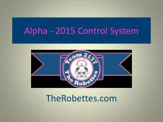Alpha - 2015 Control System