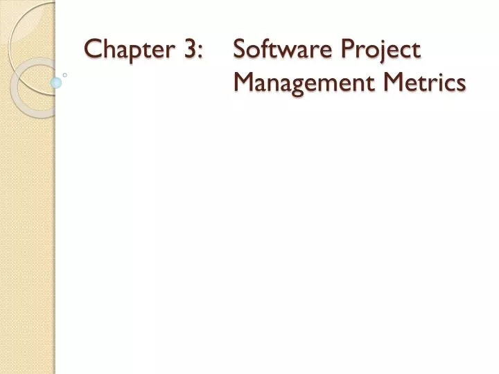 chapter 3 software project management metrics