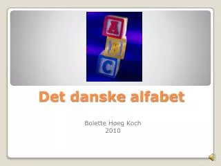 det danske alfabet