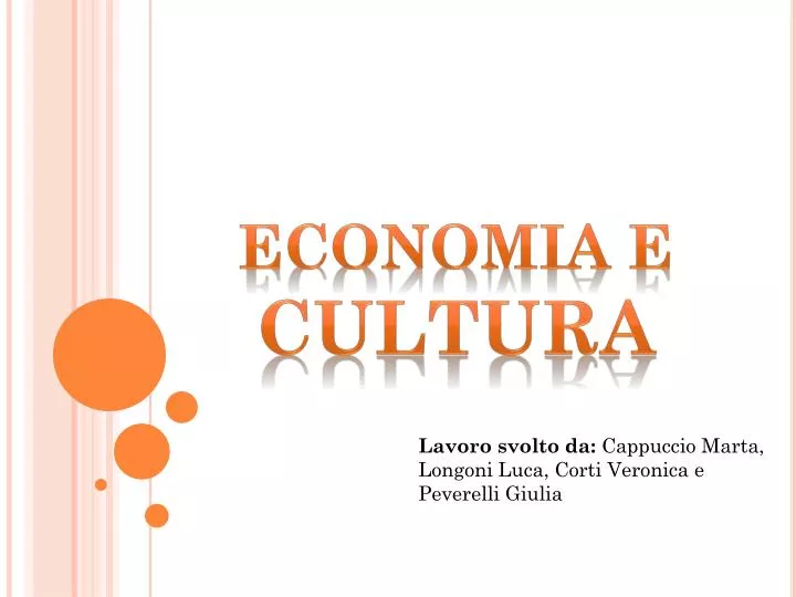 economia e cultura