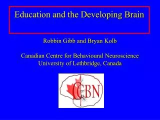 Education and the Developing Brain