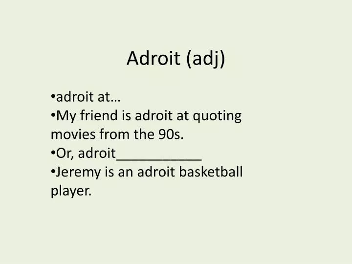 adroit adj