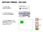 MOTION TWEEN - ZIG ZAG - slide 1