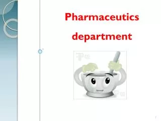 Pharmaceutics department