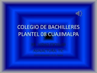 colegio de bachilleres plantel 08 cuajimalpa