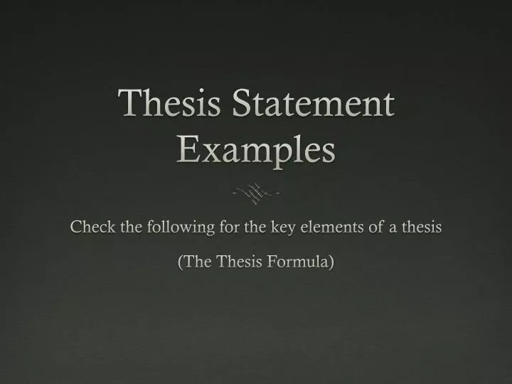 thesis statement examples