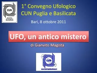 1° Convegno Ufologico CUN Puglia e Basilicata